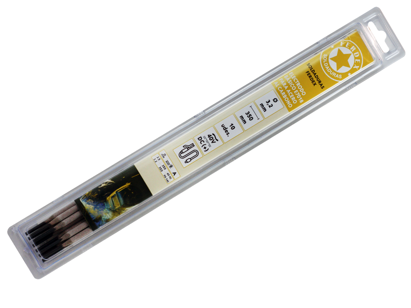 BLISTER ELECTRODO BÁSICO E7018 3.2 mm. SOLDADURA ELÉCTRICA