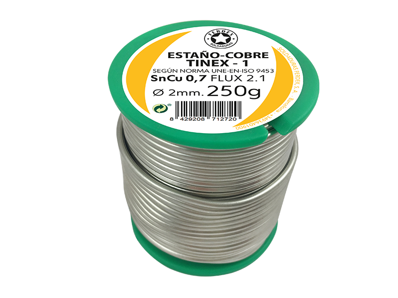 FERDEX ECO 1 FLUX 2.1 2 mm. CARRETES ESTAÑO ROSINEX FLUX INCORPORADO