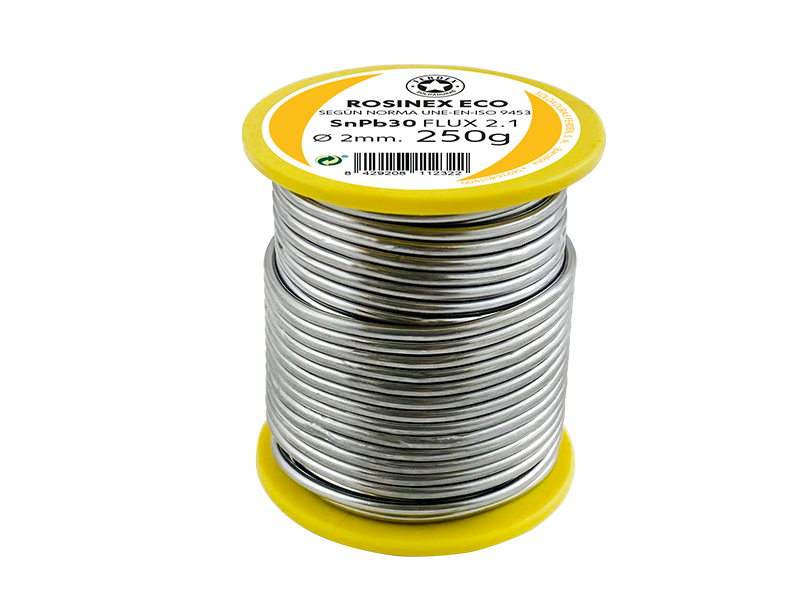 FERDEX SnPb30 FLUX B2.1 1 mm. CARRETES ESTAÑO ROSINEX FLUX INCORPORADO